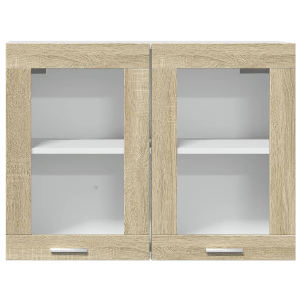 vidaXL Hängeglasschrank Sonoma-Eiche 80x31x60 cm Holzwerkstoff