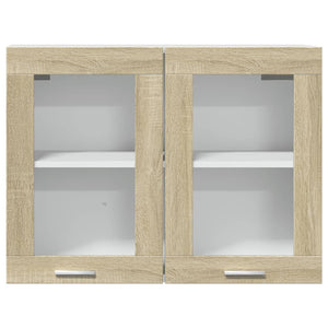 vidaXL Hängeglasschrank Sonoma-Eiche 80x31x60 cm Holzwerkstoff