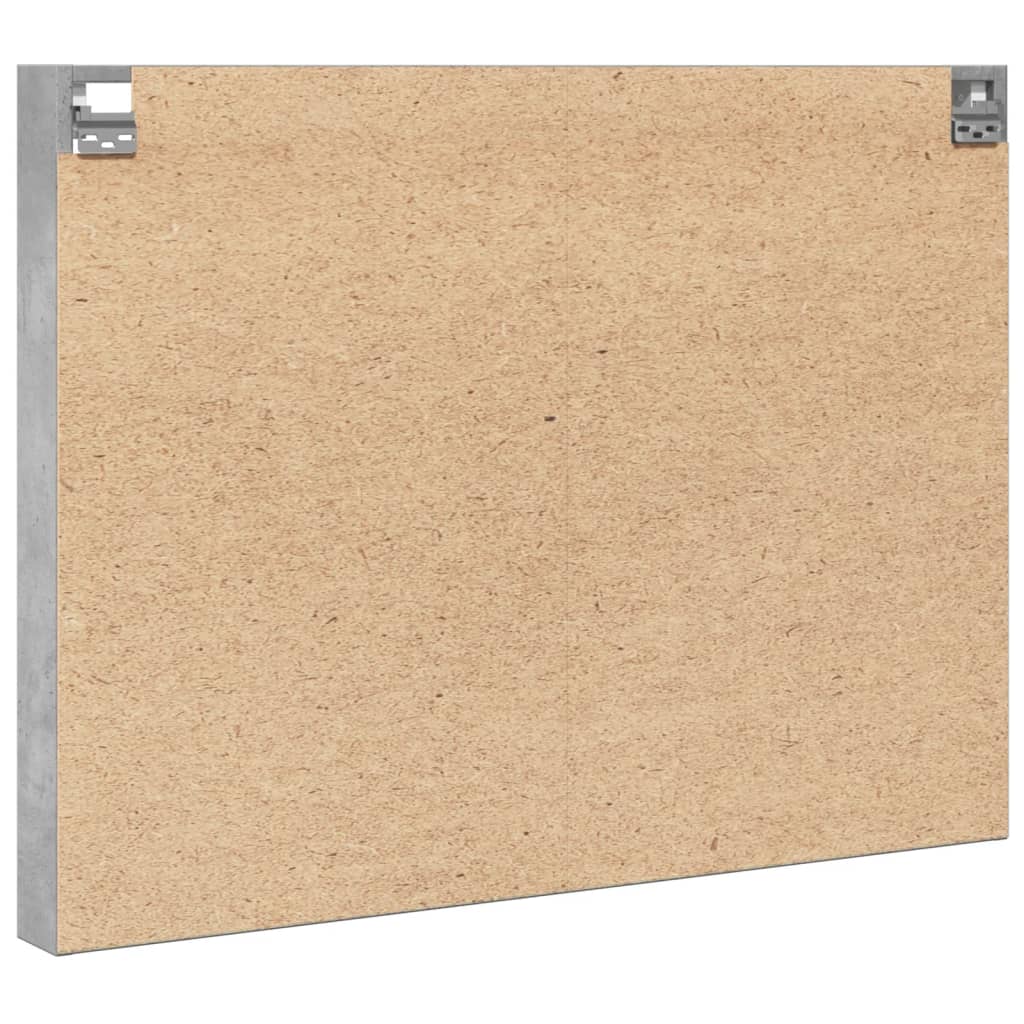 vidaXL Vitrinenschrank Betongrau 100x8,5x75 cm Holzwerkstoff