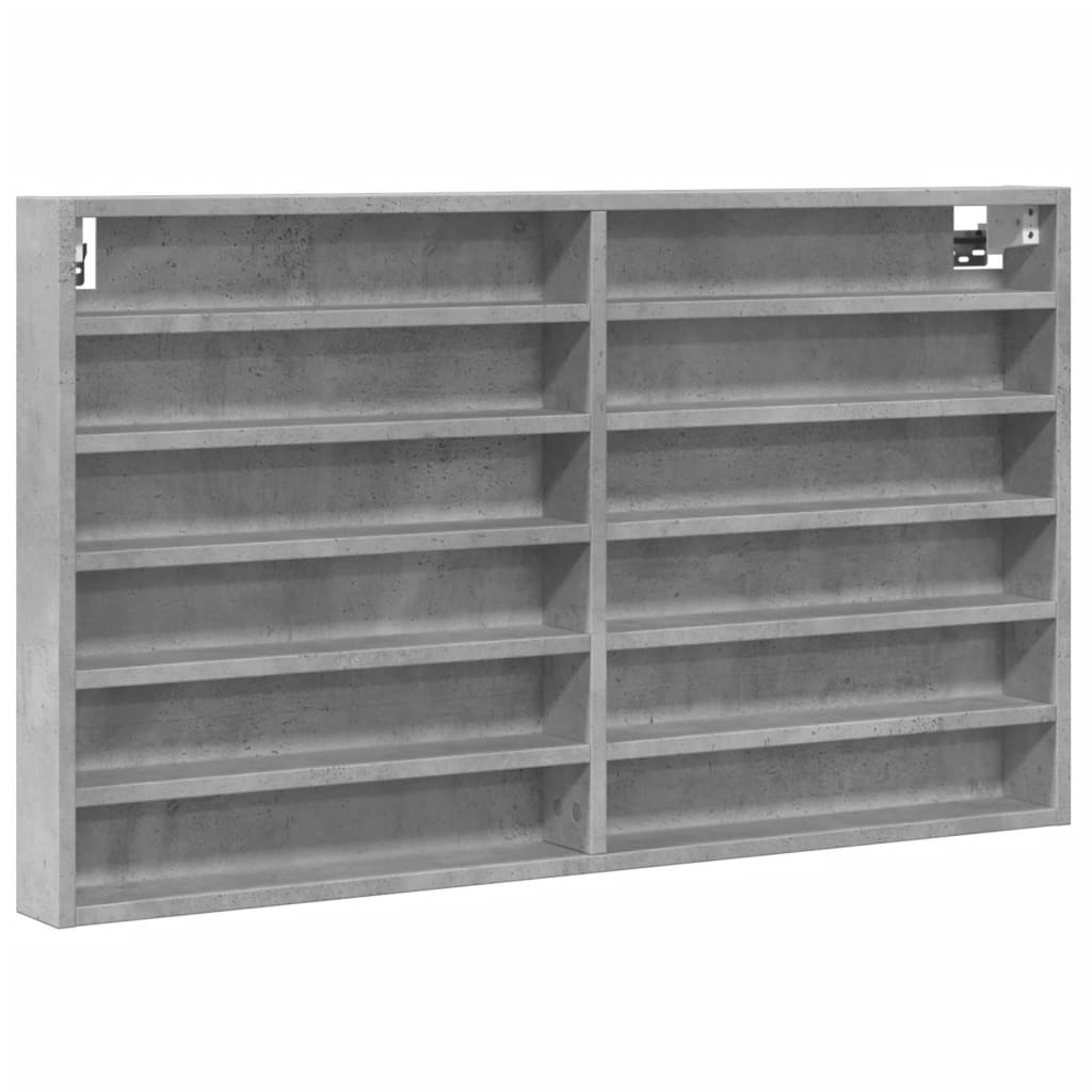 vidaXL Vitrinenschrank Betongrau 100x8,5x58 cm Holzwerkstoff