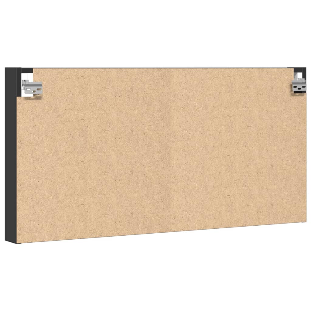 vidaXL Vitrinenschrank Schwarz 100x8,5x50 cm Holzwerkstoff