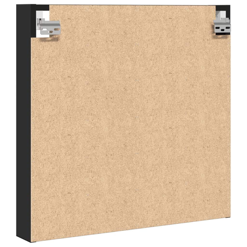 vidaXL Vitrinenschrank Schwarz 60x8,5x58 cm Holzwerkstoff