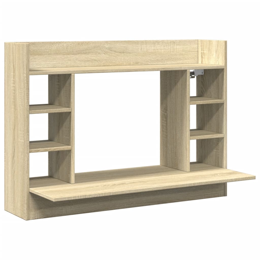 vidaXL Wand-Schreibtisch Sonoma Eiche 105x48x75 cm Holzwerkstoff