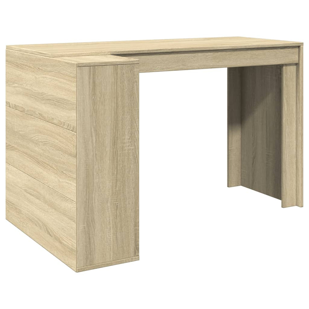 Schreibtisch Sonoma-Eiche 123,5x73,5x75 cm Holzwerkstoff Stilecasa