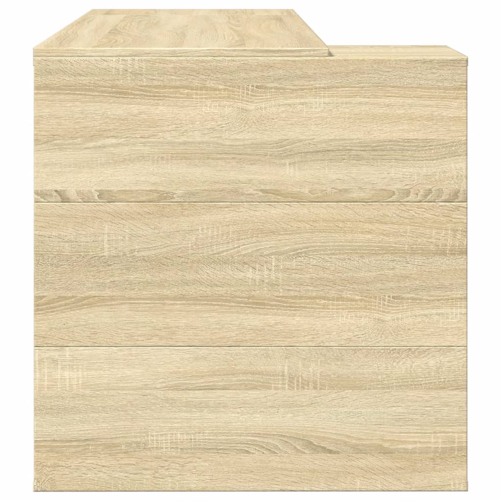 Schreibtisch Sonoma-Eiche 123,5x73,5x75 cm Holzwerkstoff Stilecasa