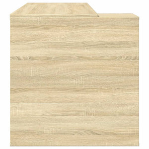 Schreibtisch Sonoma-Eiche 123,5x73,5x75 cm Holzwerkstoff Stilecasa