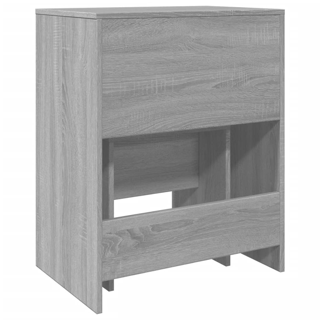 vidaXL Schminktisch mit Hocker Grau Sonoma 60x40x113,5 cm