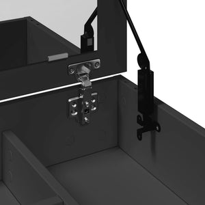 vidaXL Schminktisch mit Spiegel Schwarz 73x46,5x120 cm