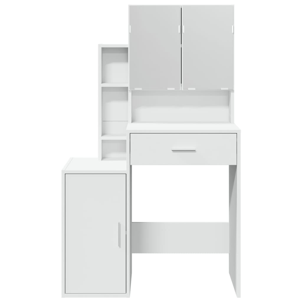 vidaXL Schminktisch mit Schrank Weiß 80x35x132 cm