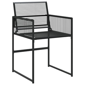 vidaXL 11-tlg. Garten-Essgruppe Schwarz Poly Rattan