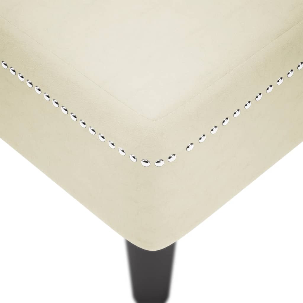 vidaXL Chaiselongue mit Kissen und Rechter Armlehne Creme Samt