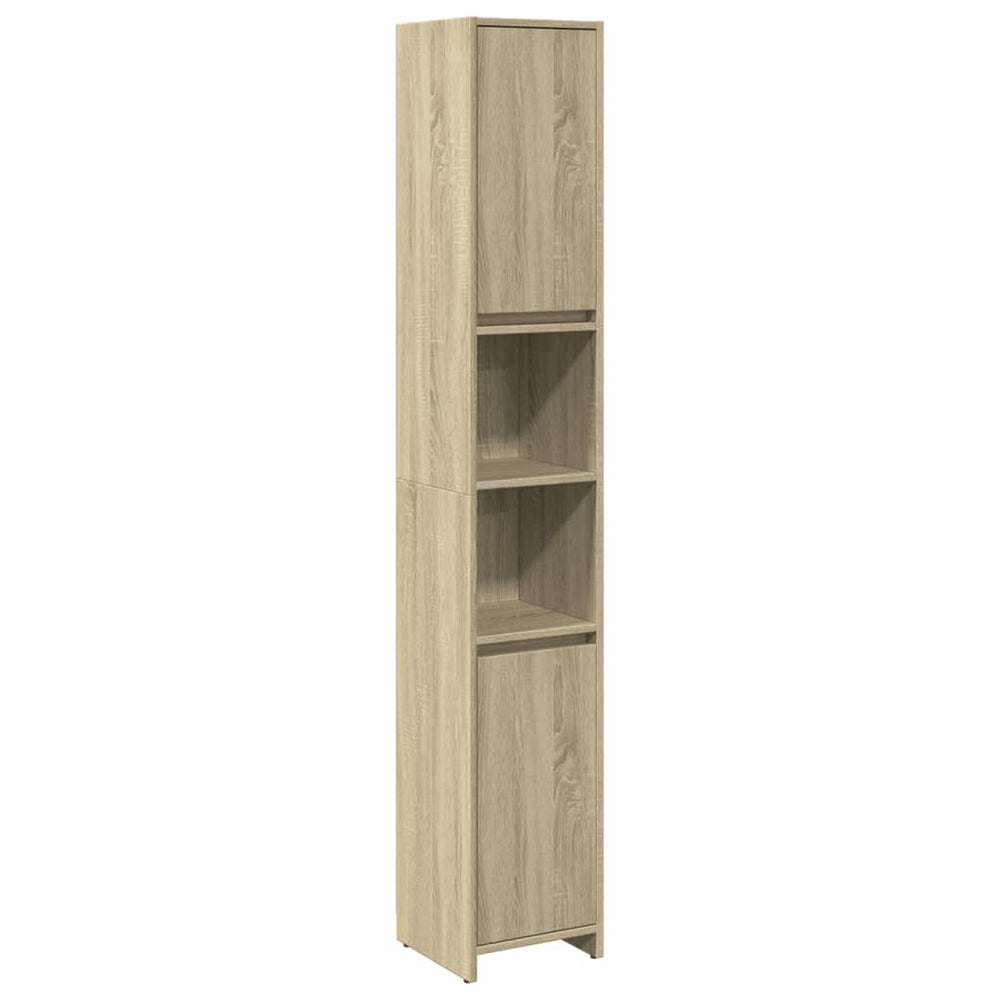 Badezimmerschrank Sonoma-Eiche 30x30x183,5 cm Holzwerkstoff Stilecasa