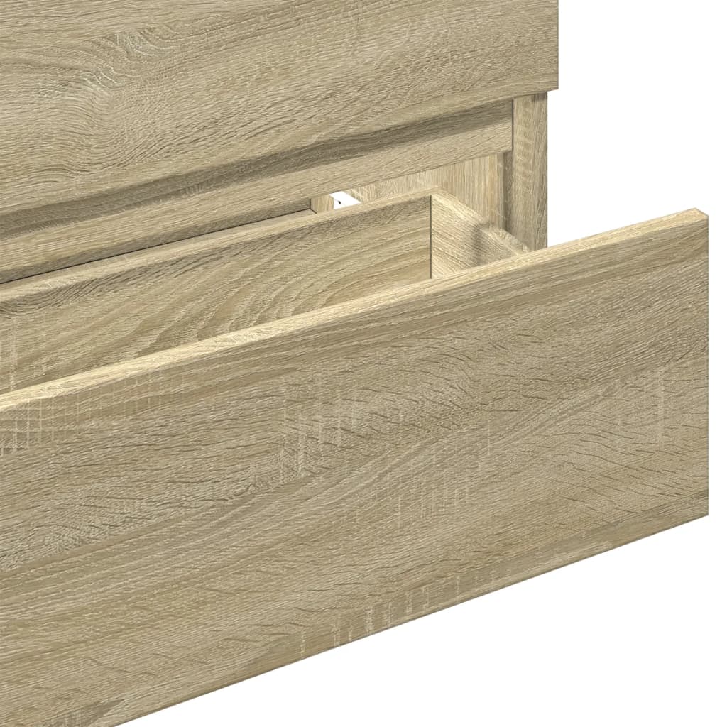 Waschbeckenunterschrank Sonoma-Eiche 80x38,5x45cm Holzwerkstoff Stilecasa