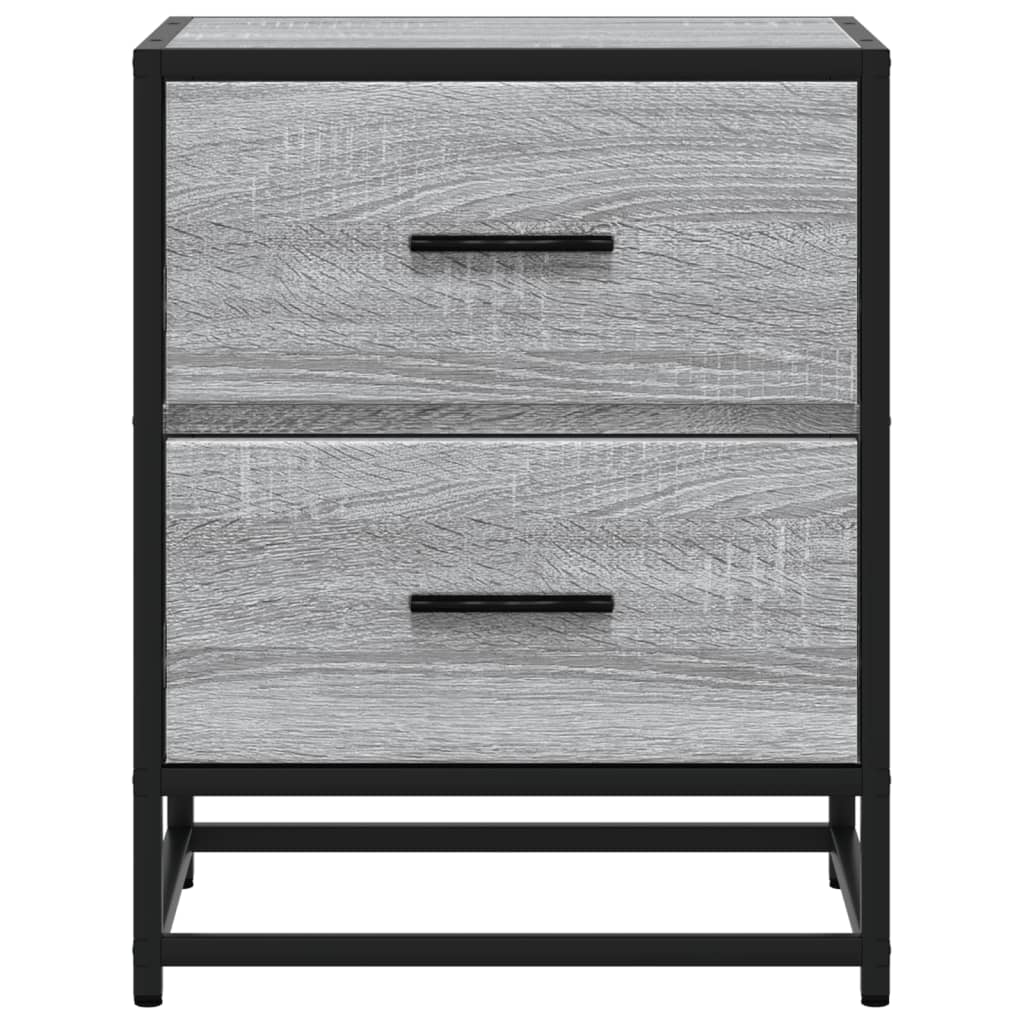 vidaXL Nachttische 2 Stk. Grau Sonoma 40x31x50 cm Holzwerkstoff