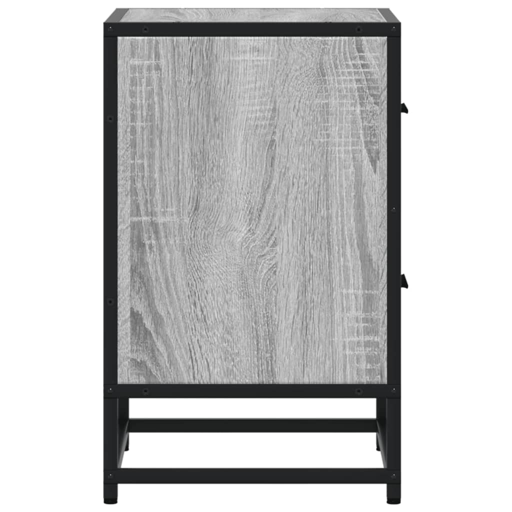 vidaXL Nachttische 2 Stk. Grau Sonoma 40x31x50 cm Holzwerkstoff