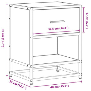 vidaXL Nachttische 2 Stk. Schwarz 40x31x50 cm Holzwerkstoff