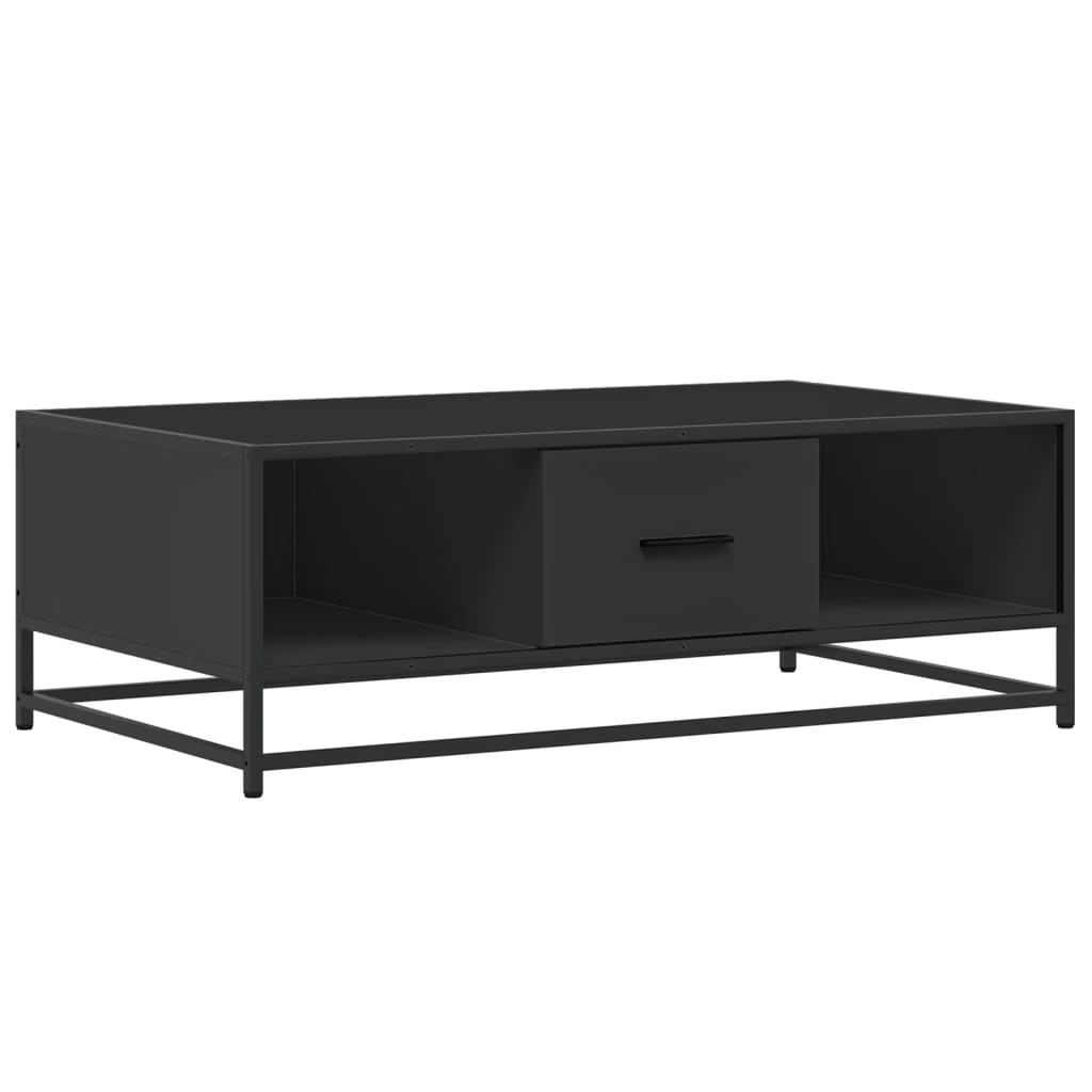 Couchtisch Schwarz 100x57x35 cm Holzwerkstoff und Metall