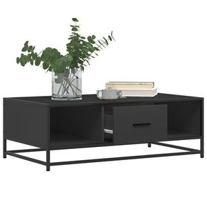 Couchtisch Schwarz 100x57x35 cm Holzwerkstoff und Metall