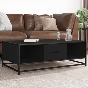 Couchtisch Schwarz 100x57x35 cm Holzwerkstoff und Metall