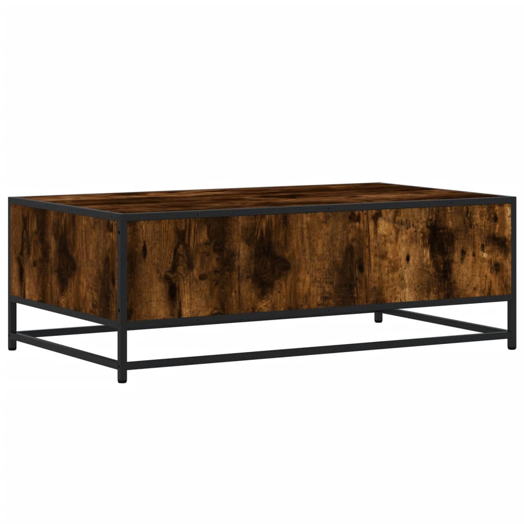 vidaXL Couchtisch Räuchereiche 100x57x35 cm Holzwerkstoff und Metall