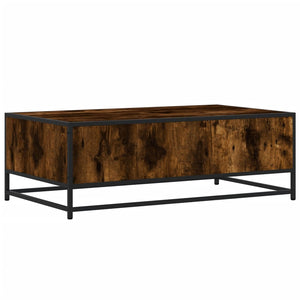 vidaXL Couchtisch Räuchereiche 100x57x35 cm Holzwerkstoff und Metall