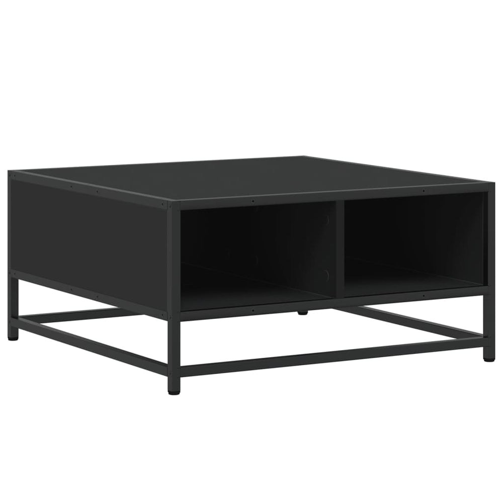 Couchtisch Schwarz 60,5x60,5x30 cm Holzwerkstoff und Metall VIDAXL