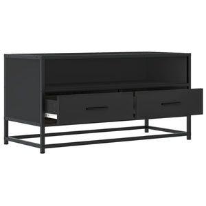 TV-Schrank Schwarz 80x34,5x40 cm Holzwerkstoff und Metall