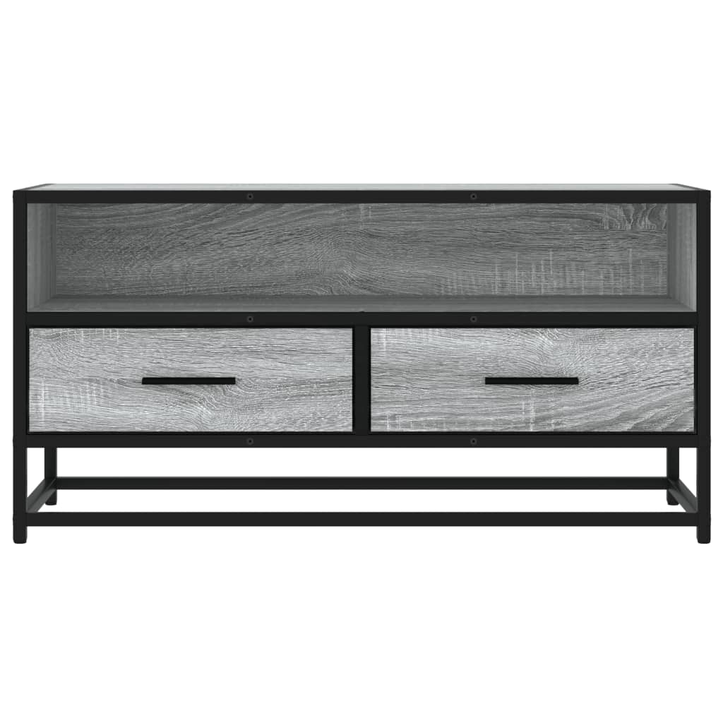 vidaXL TV-Schrank Grau Sonoma 80x34,5x40 cm Holzwerkstoff und Metall