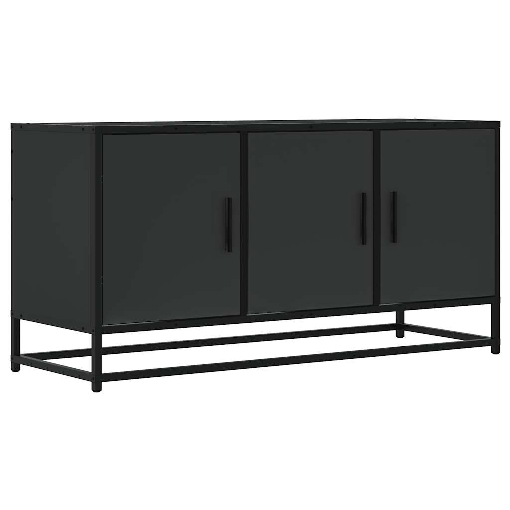 vidaXL TV-Schrank Schwarz 100x35x50 cm Holzwerkstoff und Metall