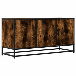 vidaXL TV-Schrank Räuchereiche 100x35x50 cm Holzwerkstoff und Metall