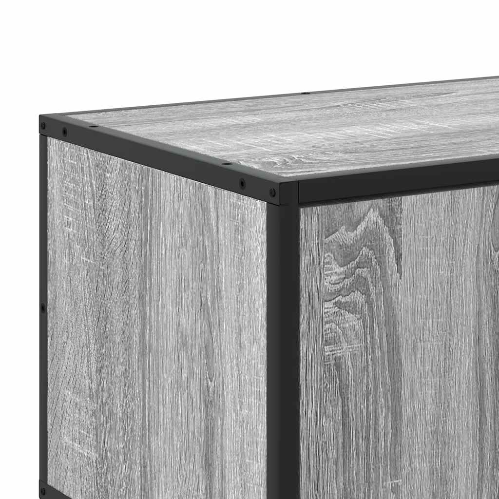 vidaXL TV-Schrank Grau Sonoma 100x35x50 cm Holzwerkstoff und Metall