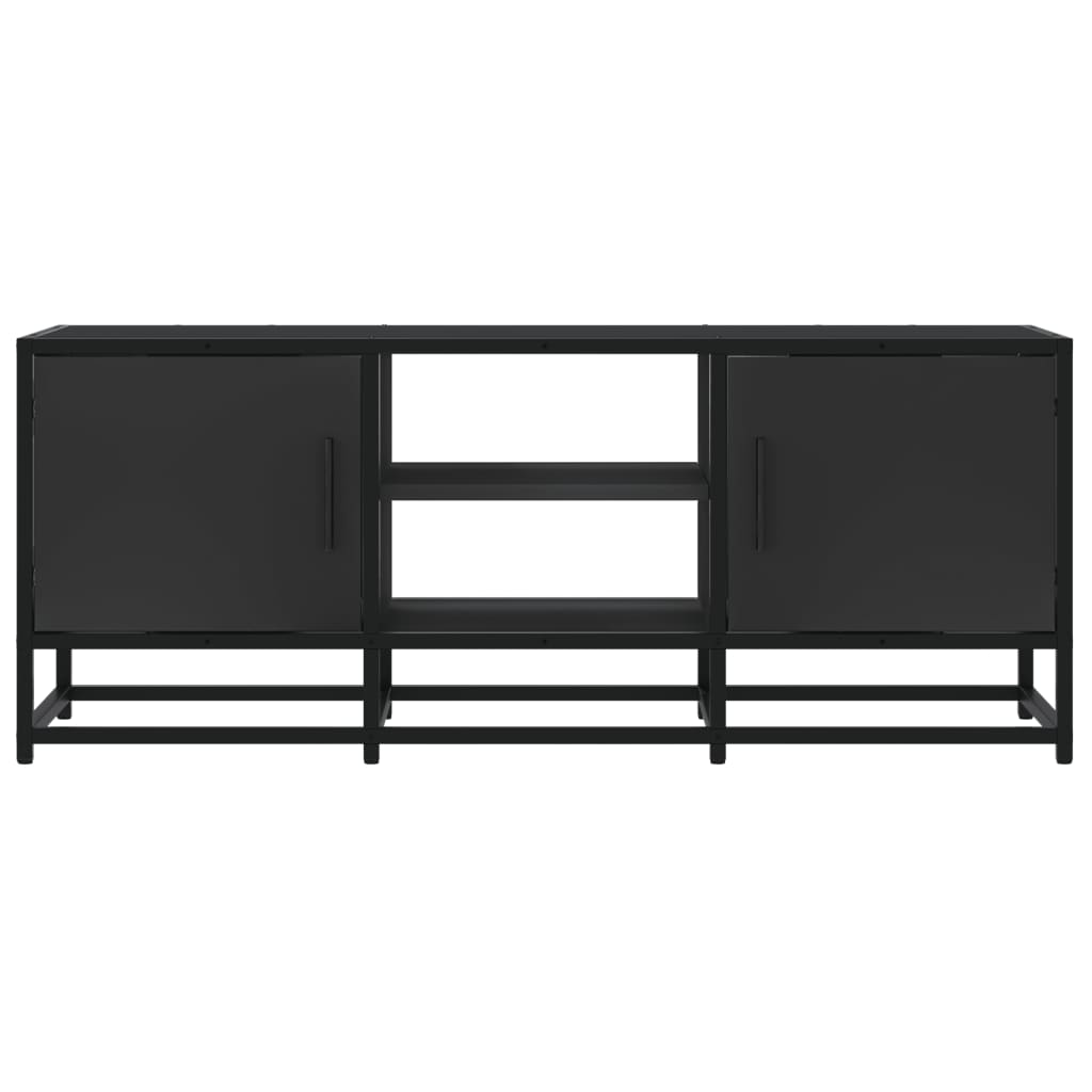 TV-Schrank Schwarz 100x35x41 cm Holzwerkstoff und Metall