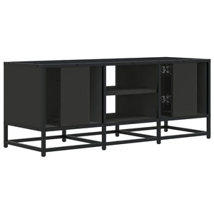 TV-Schrank Schwarz 100x35x41 cm Holzwerkstoff und Metall