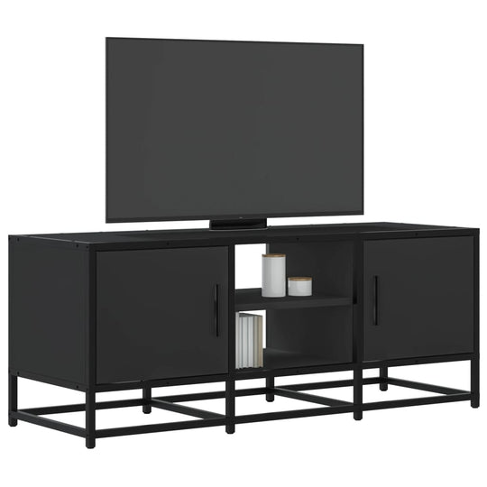 TV-Schrank Schwarz 100x35x41 cm Holzwerkstoff und Metall