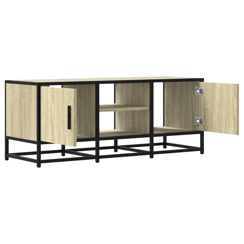 vidaXL TV-Schrank Sonoma-Eiche 100x35x50 cm Holzwerkstoff und Metall