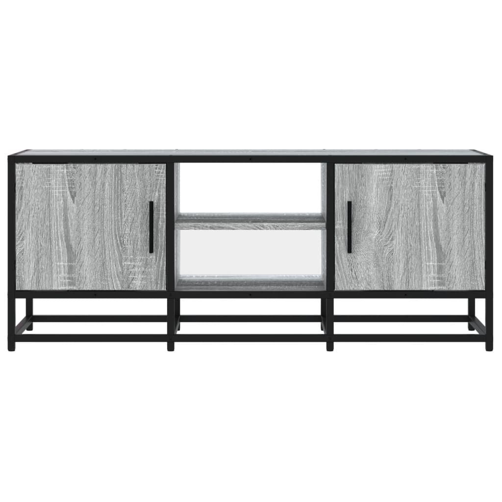 vidaXL TV-Schrank Grau Sonoma 100x35x41 cm Holzwerkstoff und Metall