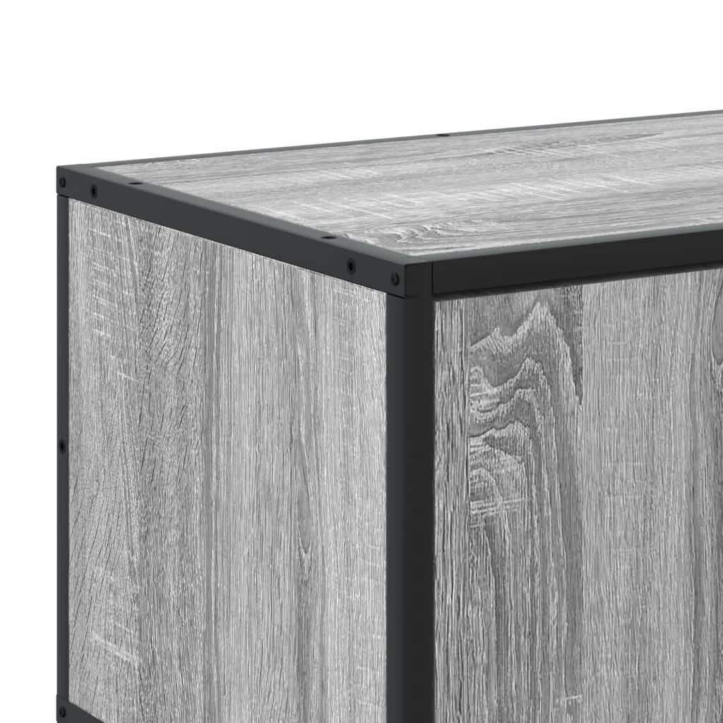 vidaXL TV-Schrank Grau Sonoma 100x35x41 cm Holzwerkstoff und Metall