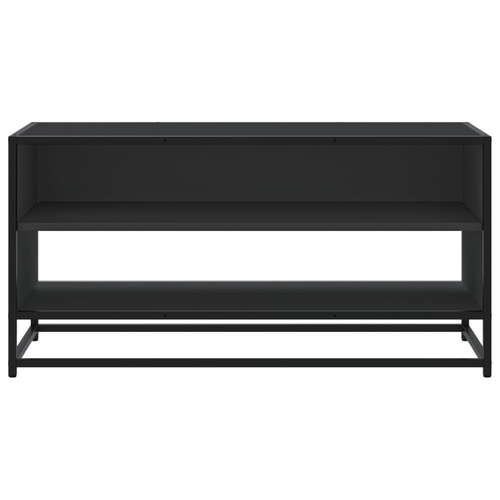 TV-Schrank Schwarz 91x40x46 cm Holzwerkstoff und Metall