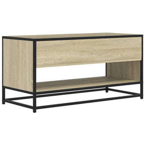 vidaXL TV-Schrank Sonoma-Eiche 91x40x46 cm Holzwerkstoff und Metall