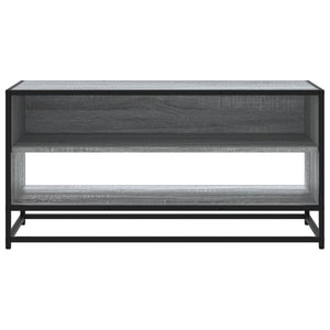 vidaXL TV-Schrank Grau Sonoma 91x40x46 cm Holzwerkstoff und Metall