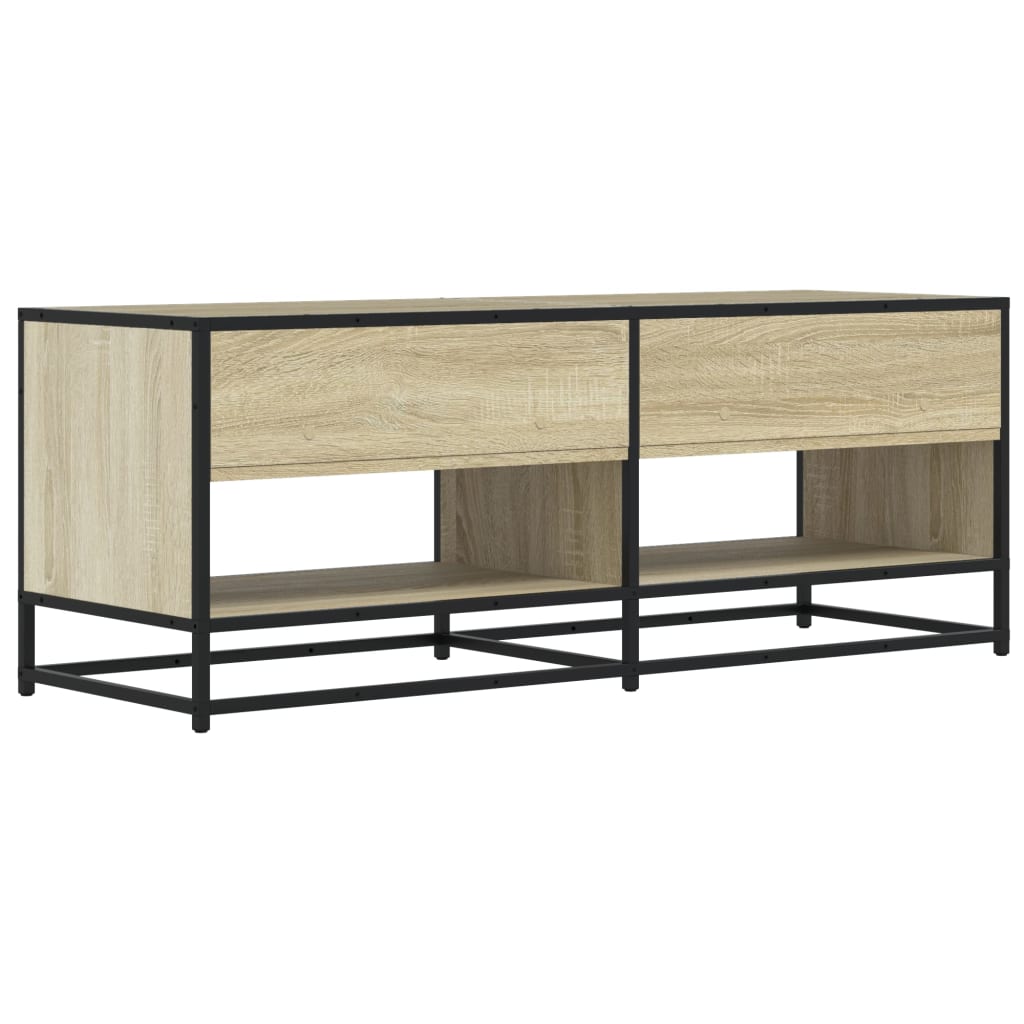 vidaXL TV-Schrank Sonoma-Eiche 120,5x40x46 cm Holzwerkstoff und Metall