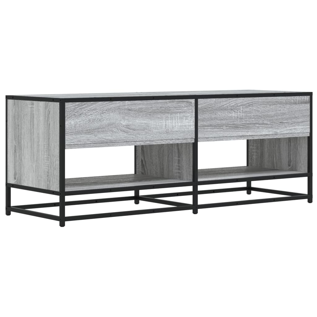 vidaXL TV-Schrank Grau Sonoma 120,5x40x46 cm Holzwerkstoff und Metall