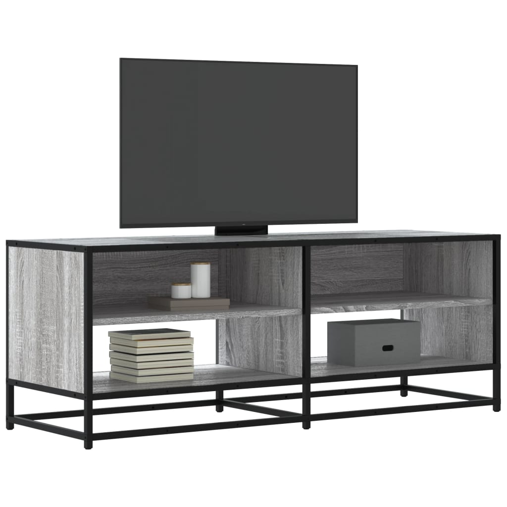 vidaXL TV-Schrank Grau Sonoma 120,5x40x46 cm Holzwerkstoff und Metall