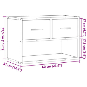 vidaXL TV-Schrank Sonoma-Eiche 60x31x39,5 cm Holzwerkstoff und Metall