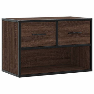 vidaXL TV-Schrank Braun Eiche 60x31x39,5 cm Holzwerkstoff und Metall