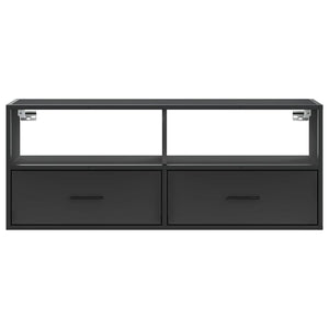 TV-Schrank Schwarz 100x31x39,5 cm Holzwerkstoff und Metall