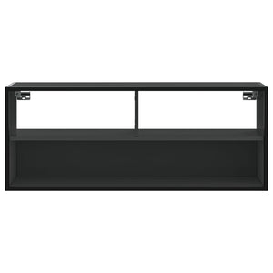 TV-Schrank Schwarz 100x31x39,5 cm Holzwerkstoff und Metall