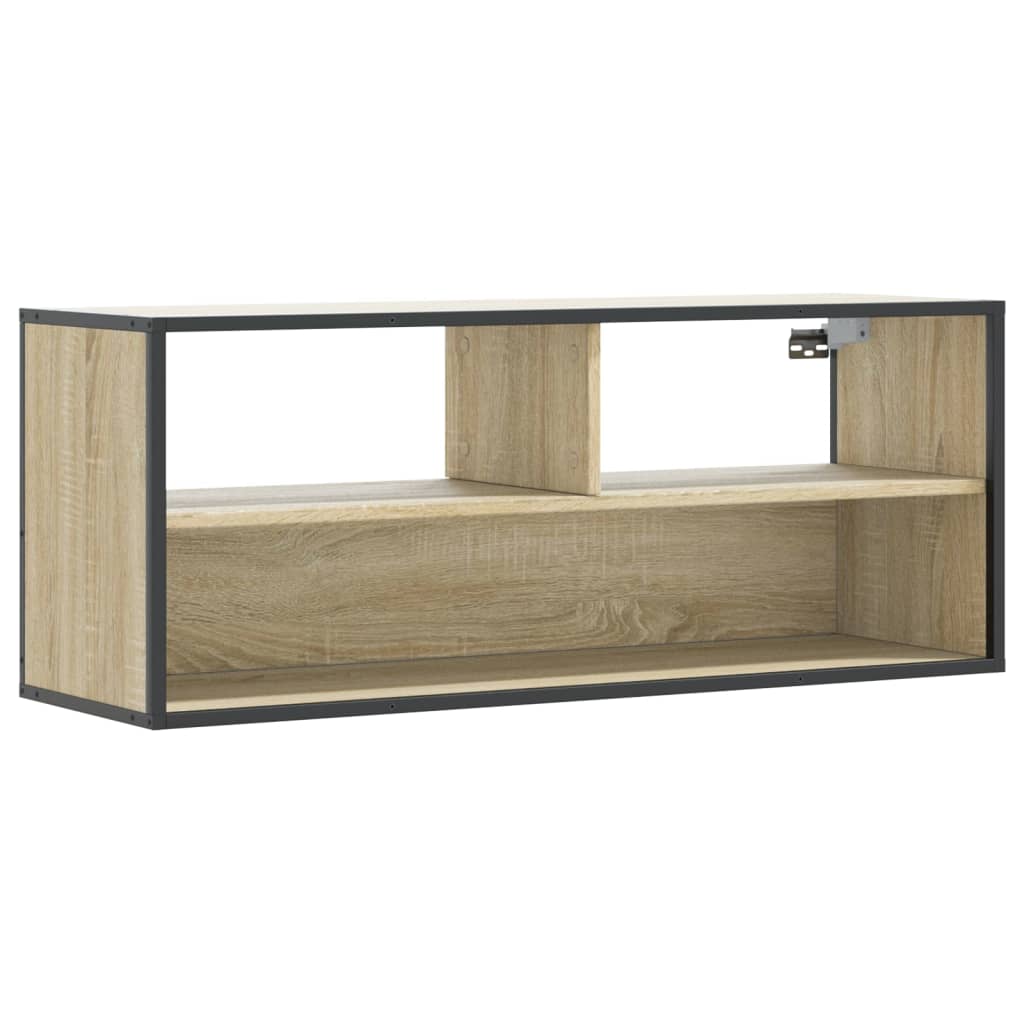 vidaXL TV-Schrank Sonoma-Eiche 100x31x39,5 cm Holzwerkstoff und Metall