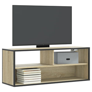 vidaXL TV-Schrank Sonoma-Eiche 100x31x39,5 cm Holzwerkstoff und Metall