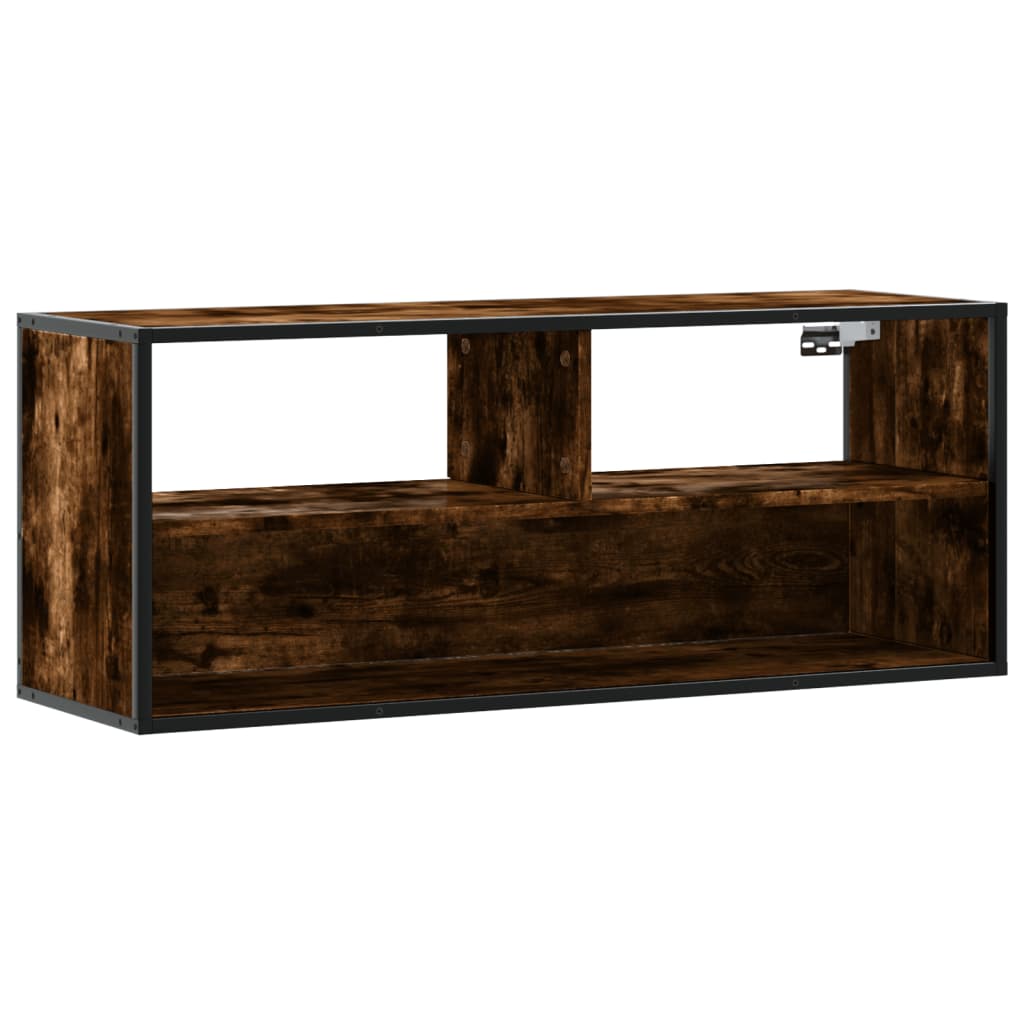 vidaXL TV-Schrank Räuchereiche 100x31x39,5 cm Holzwerkstoff und Metall